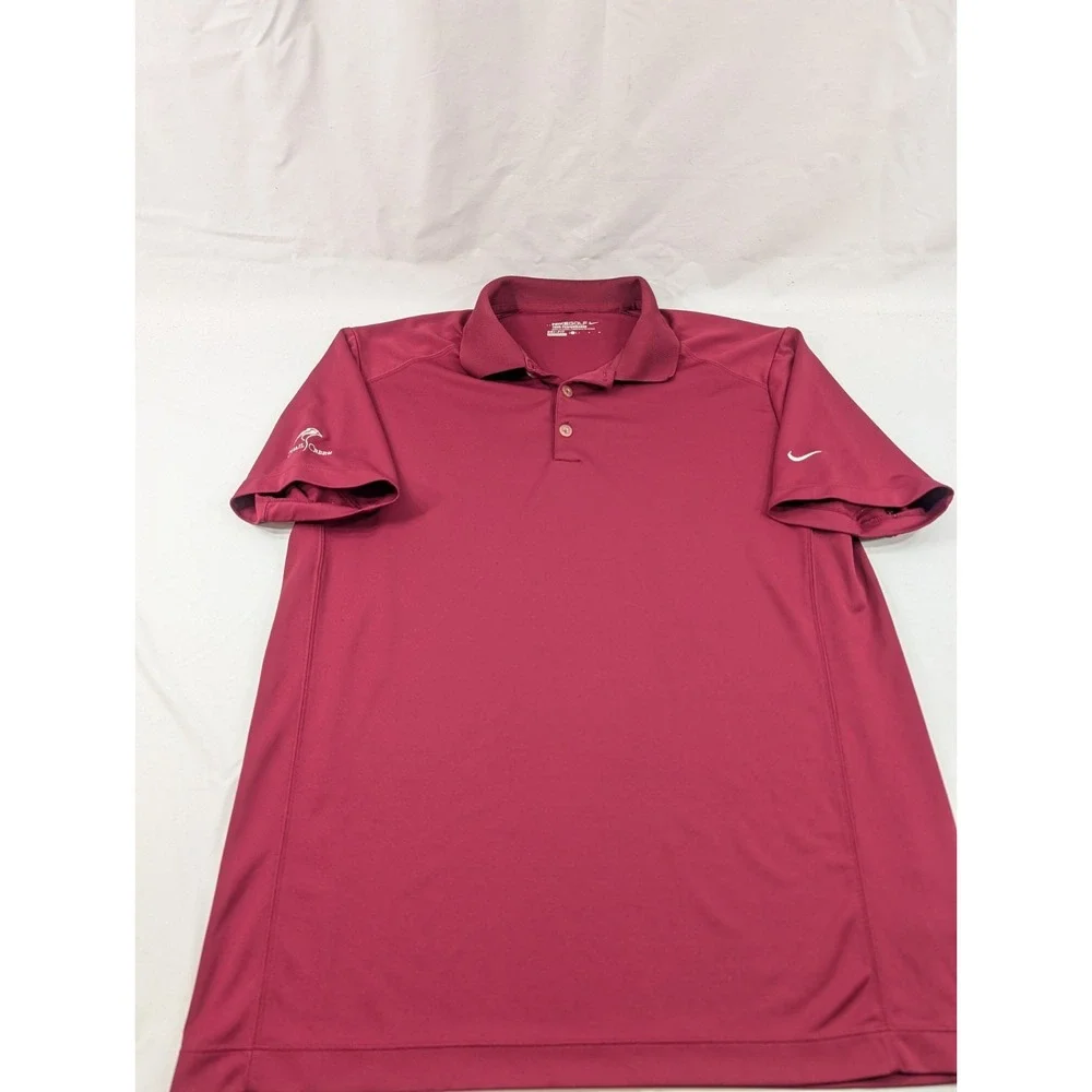 Vintage Nike Golf  Maroon Polo Quail Creek Golf Club - Size Large - Short Sleeve